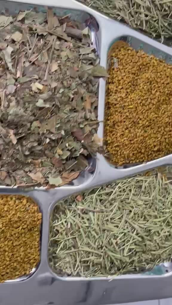 Close-up of the herb blend